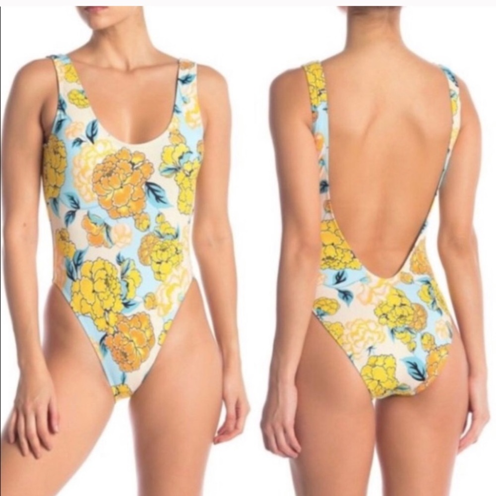 The Bikini Lab Blue Floral one piece